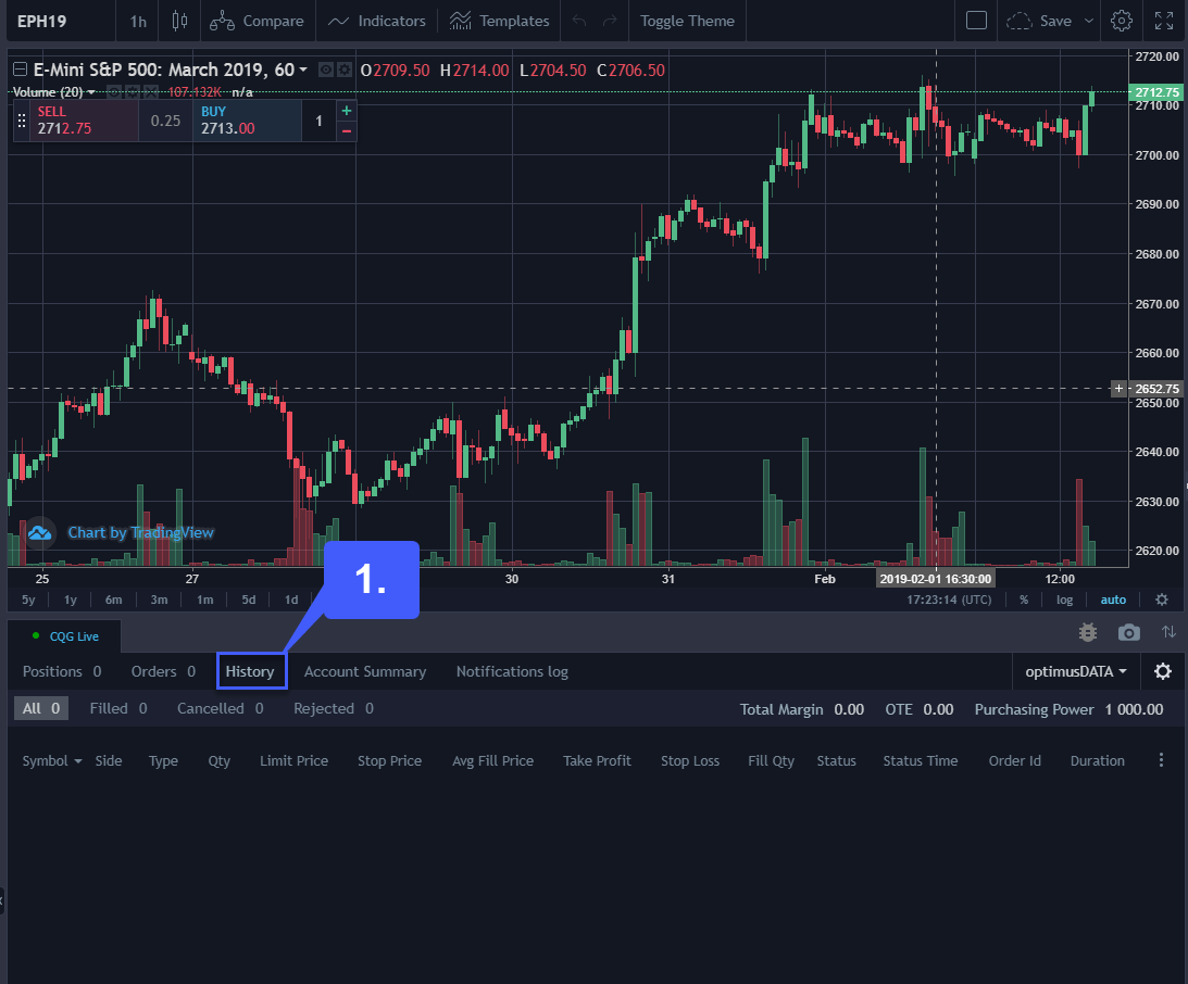 Where do I Access my Prior Trade Activity on TradingView?